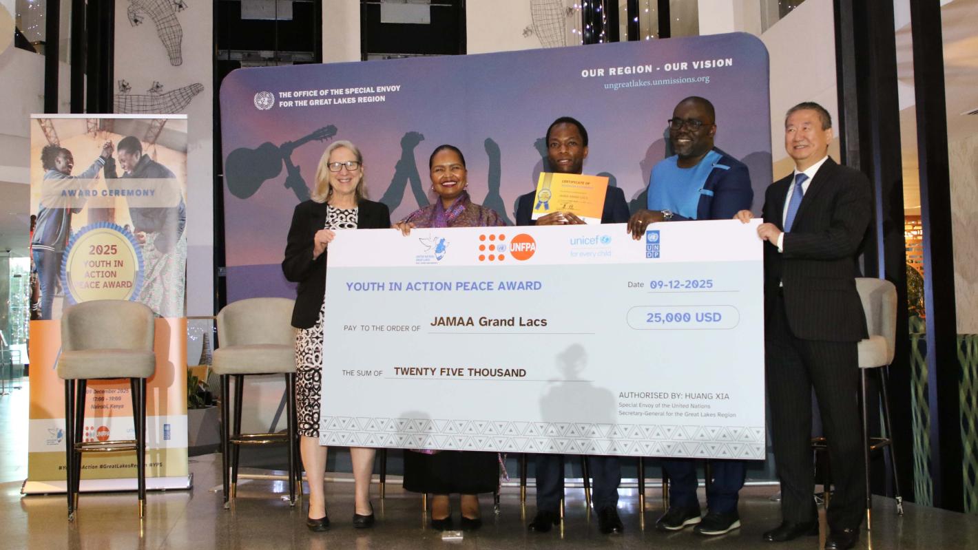 1.	Grand Prize of US$25,000 to JAMAA Grand Lacs (DRC) Recognized for their powerful work supporting the community reintegration of conflict-affected youth, including former child soldiers and ex-combatants, helping them rebuild their lives with dignity and purpose.