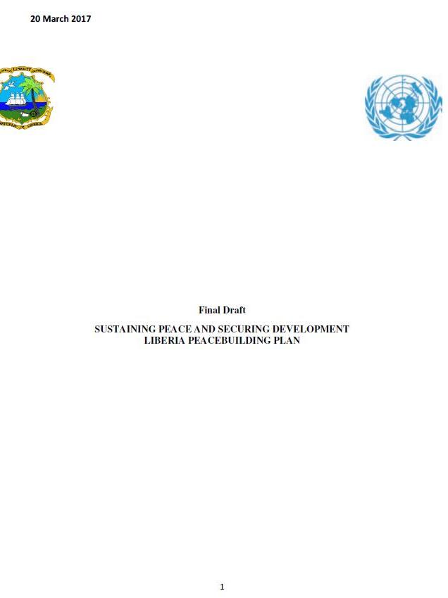 Liberia Peacebuilding Plan - 20 March 2017