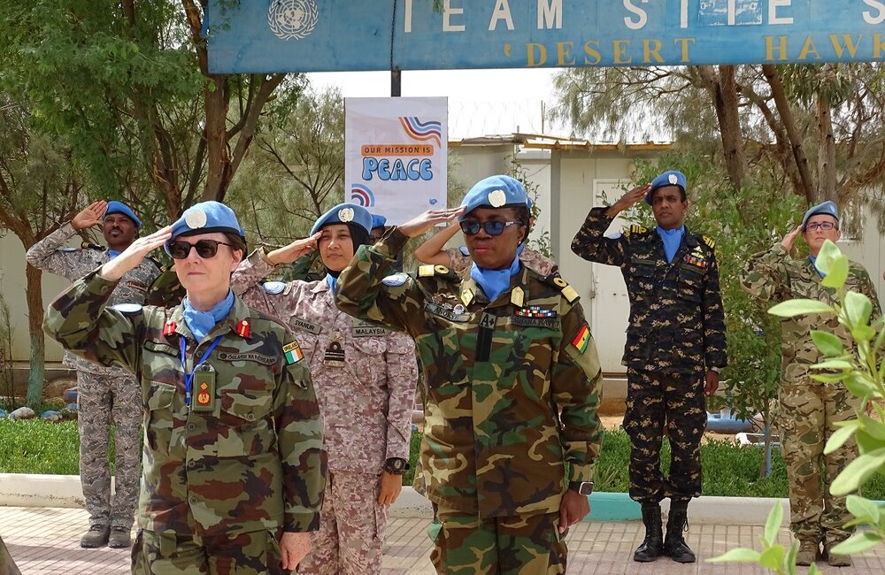 On 21 September, Gen. O’Brien jointed MINURSO Military Observes at the Smara Team Site in the celebration of the International Day of Peace at MINURSO.